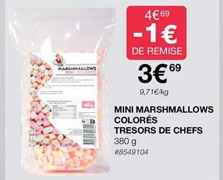mini marshmallows colorés trésors de chefs
