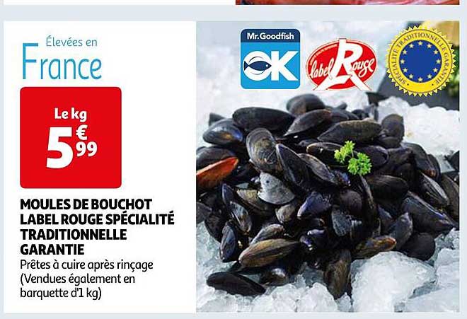 moules de bouchot label rouge spécialité traditionnelle garantie