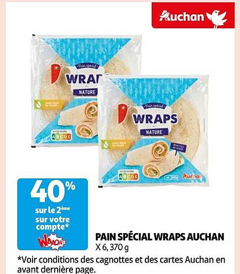 Pain Spécial Wraps Auchan