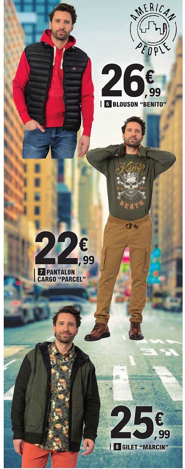 Pantalon Cargo "parcel", Gilet "marcin", Blouson "benito"