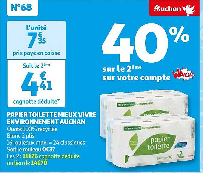 papier toilette mieux vivre environnement auchan