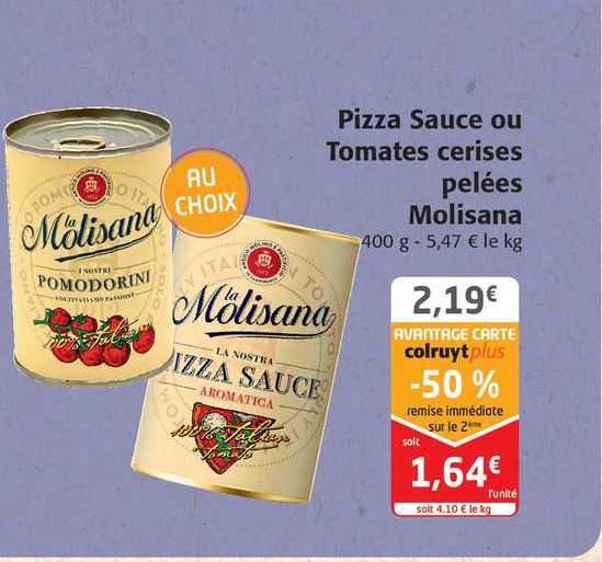 Pizza Sauce Ou Tomates Cerises Pelées Molisana