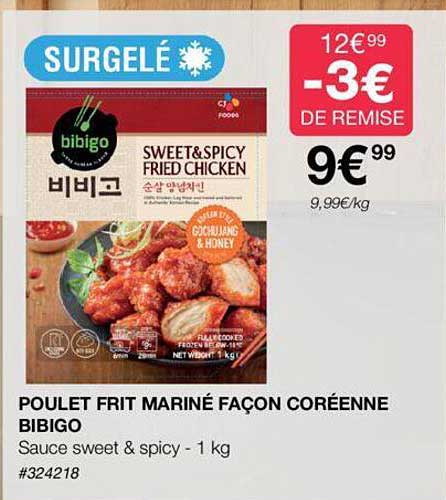 poulet frit mariné façon coréenne bibigo