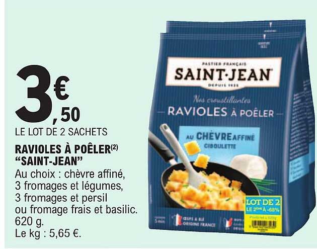 ravioles à poêler "saint-jean"