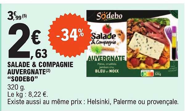 Salade & Compagnie Auvergnate "sodebo"