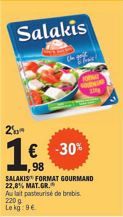salakis format gourmand 22,8% mat. gr.