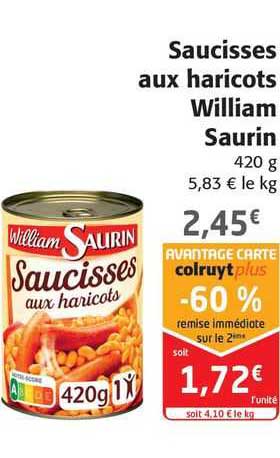 Saucisses Aux Haricots William Saurin