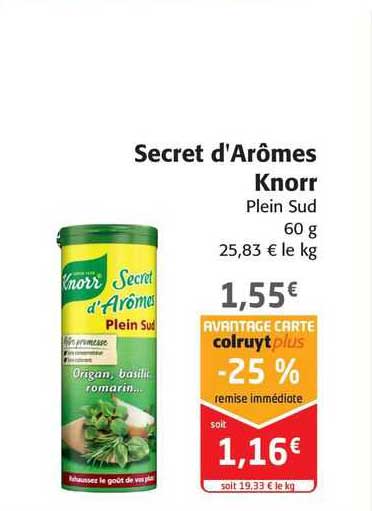 secret d'arômes knorr