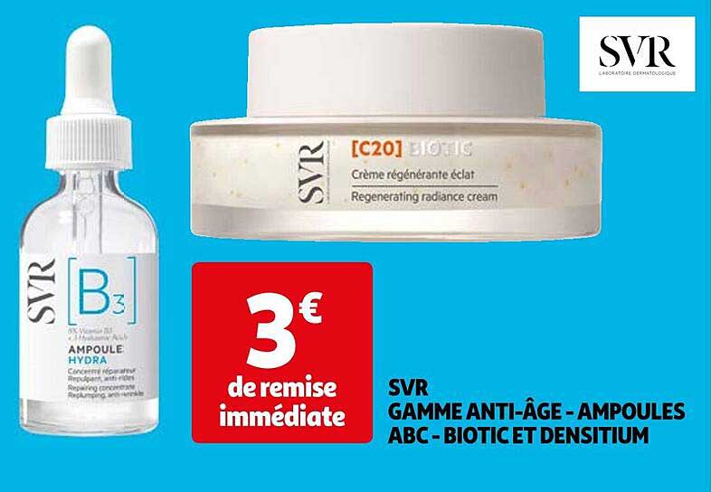 svr gamme anti-âge - ampoules abc - biotic et densitium
