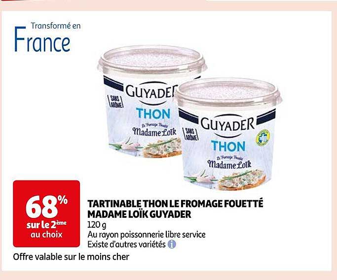 tartinable thon le fromage fouetté madame loïk guyader