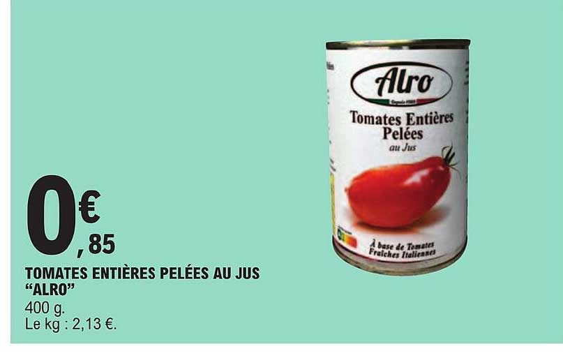 tomates entières pelées au jus "arlo"
