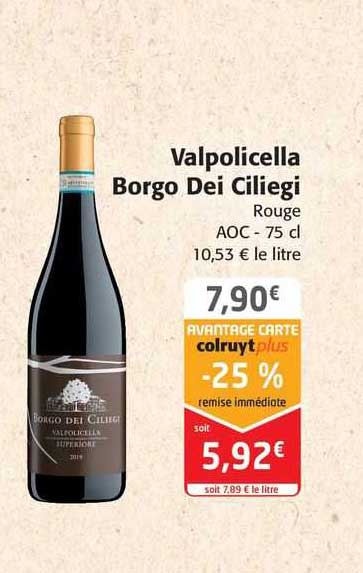 valpolicella borgo dei ciliegi rouge aoc