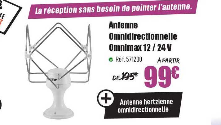 antenne omnidirectionnelle omnimax 12 24 v