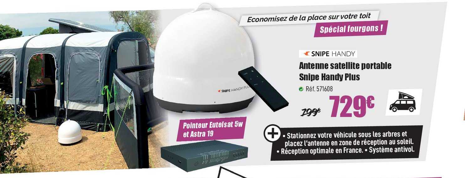 antenne satellite portable snipe handy plus