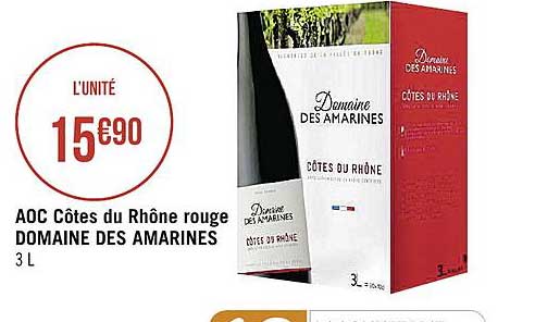 Aoc Côtes Du Rhône Rouge Domaine Des Amarines