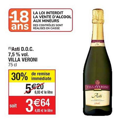 asti d.o.c. 7.5% vol. villa veroni