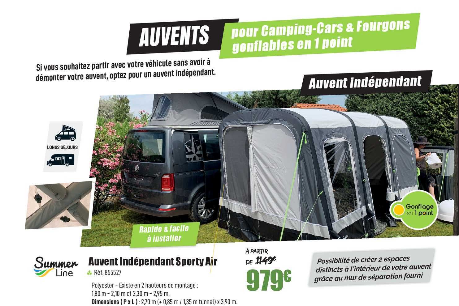 auvent indépendant sporty air summer line