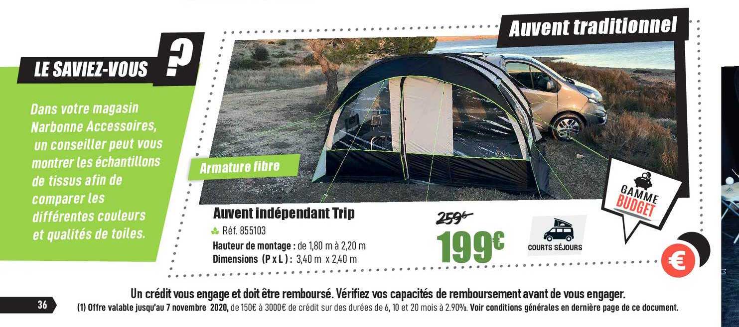 auvent indépendant trip