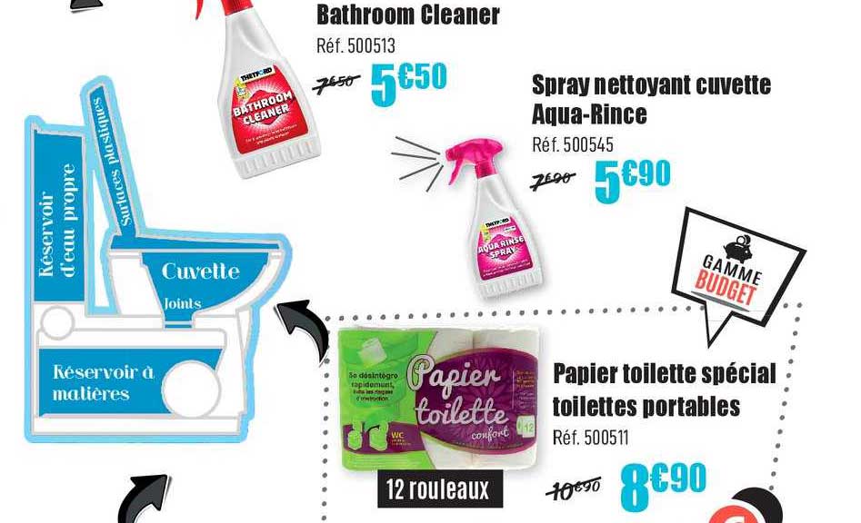 bathroom cleaner spray nettoyant cuvette aqua rince papier toilette spécial toilettes portable