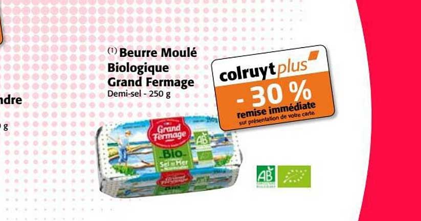 beurre moulé biologique grand fermage