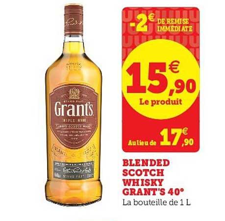 blended scotch whiksy grant's 40°