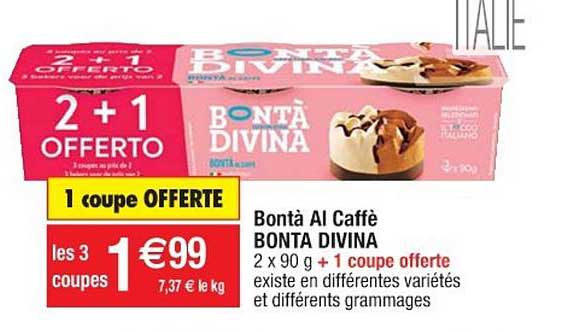 bontà al caffè bonta divina 2+1 offert