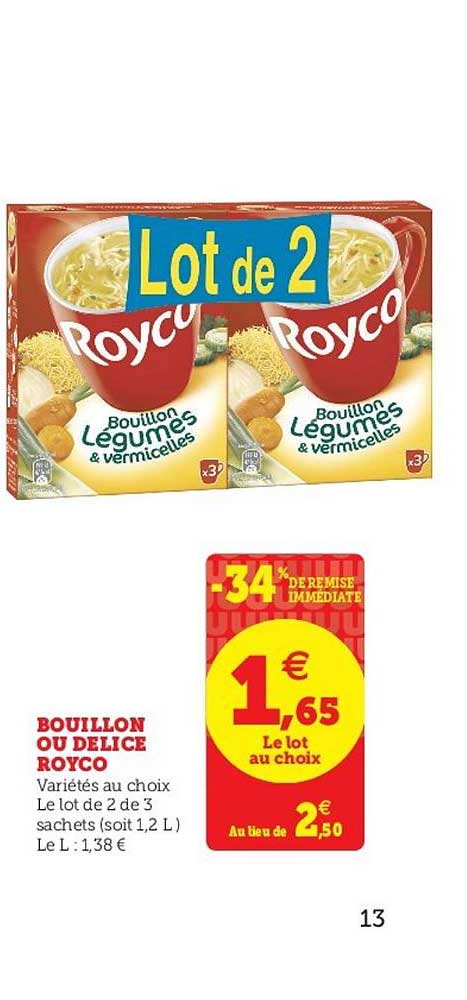 Bouillon Ou Délice Royco -34% De Remise Immédiate