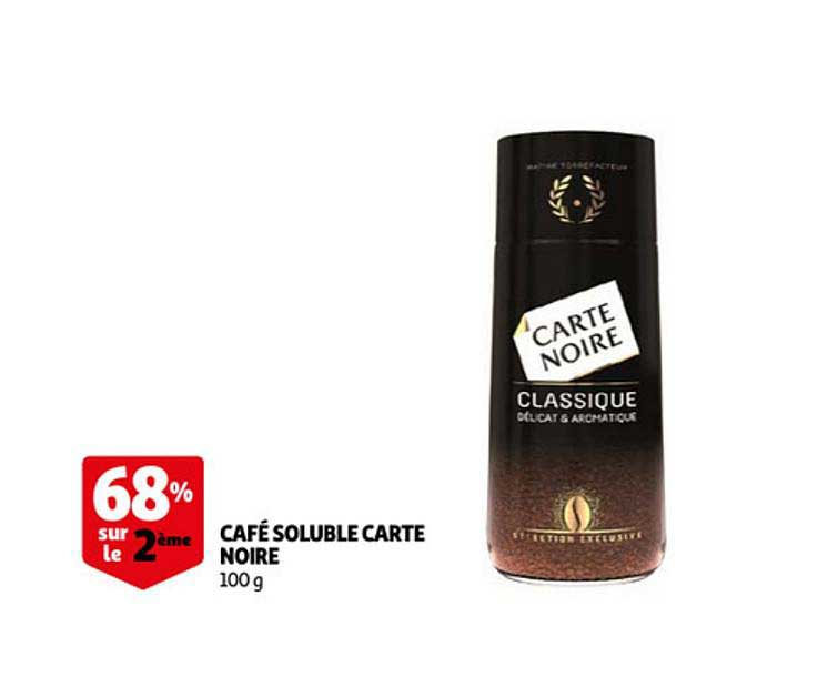Café Soluble Carte Noire 68% Sur Le 2ème