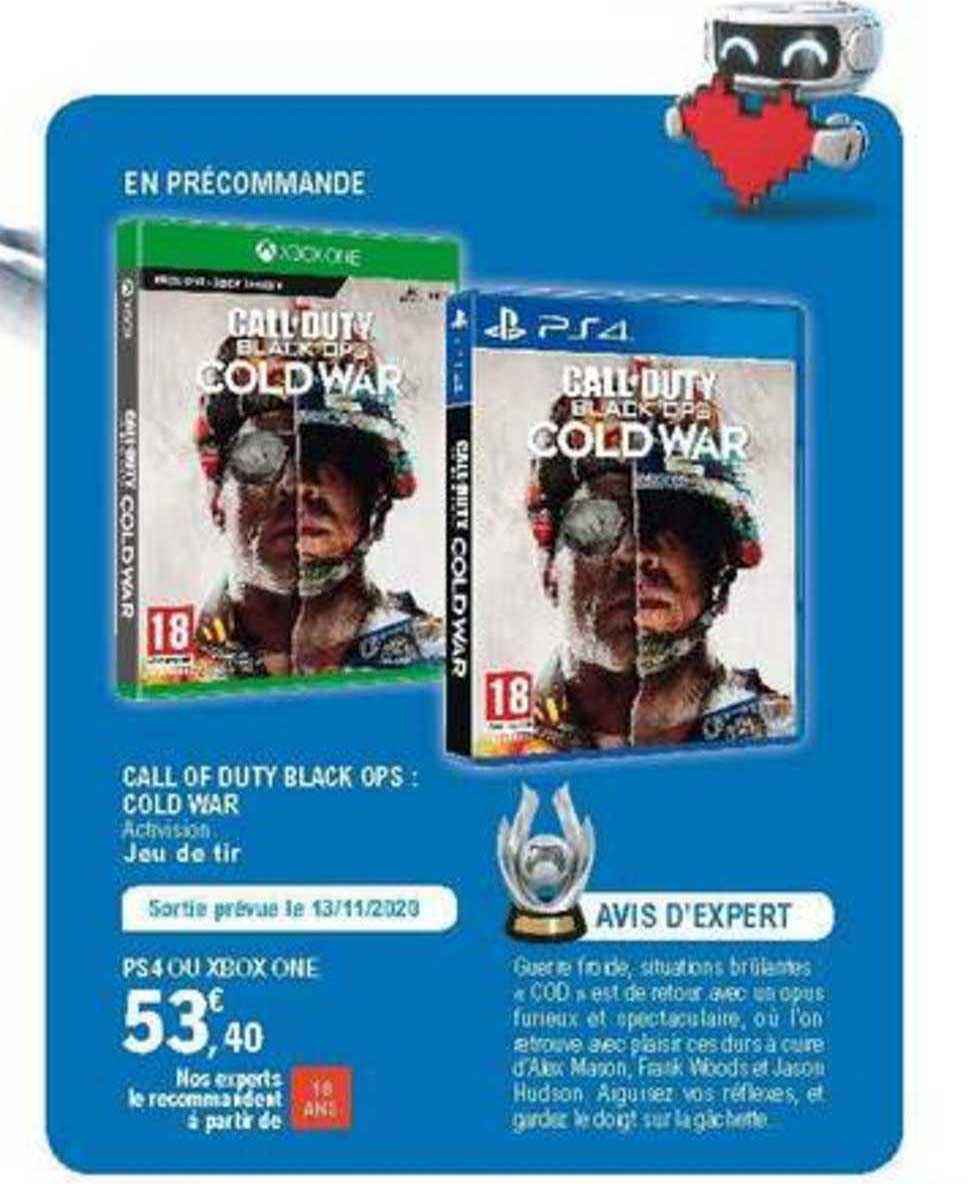 call of duty black ops : cold war ps4 ou xbox one