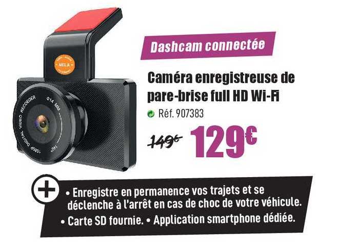 caméra enregistreuse de pare brise full hd wif