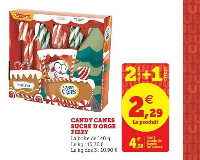 candy canes sucre d'orge fizzy