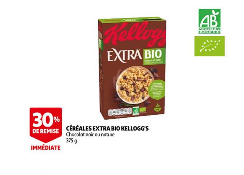 Céréales Extra Bio Kellogg's 30% De Remise Immédiate
