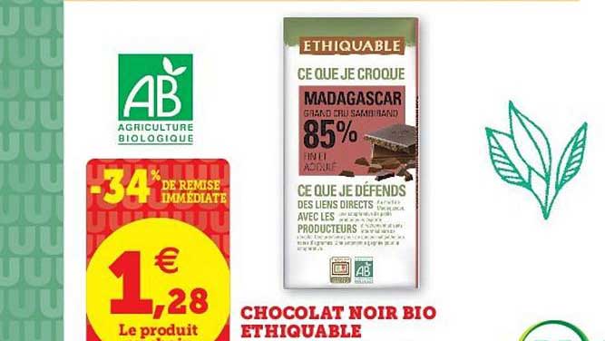 Chocolat Noir Bio Ethiquable