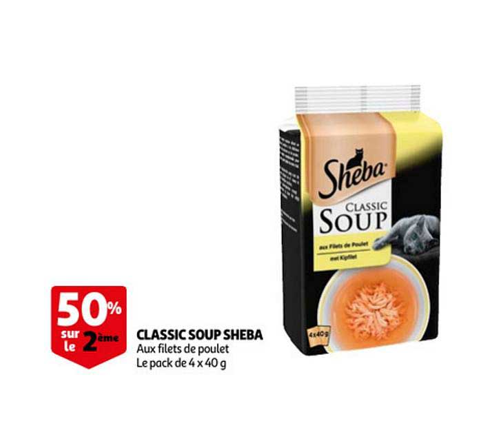 classic soup sheba 50% sur le 2ème