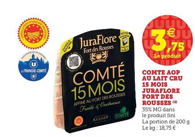 compte aop au lait cru 15 mois juraflore fort des rousses