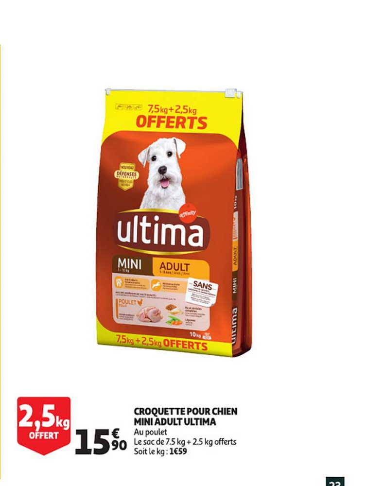 Croquette Pour Chien Mini Adult Ultima