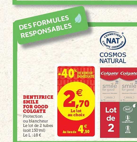 dentifrice smile for good colgate