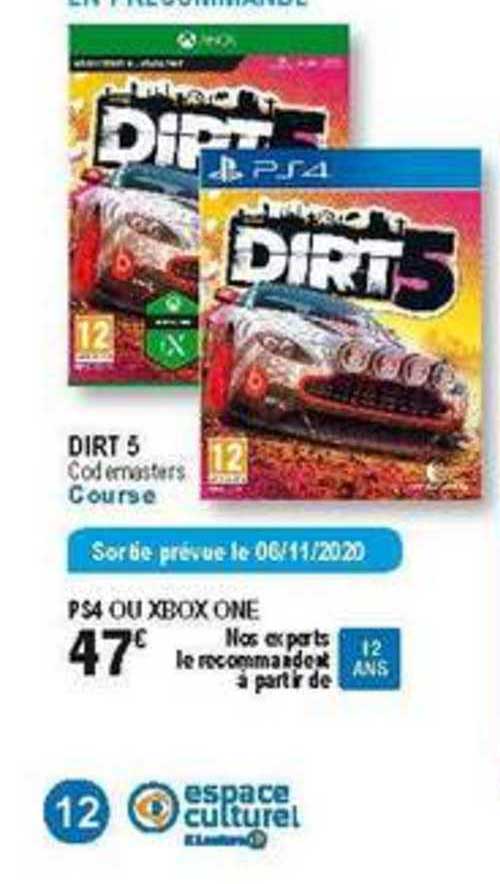 dirt 5 ps4 ou xbox one