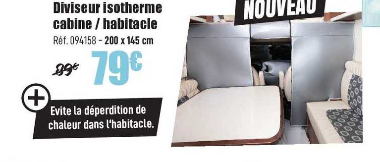 diviseur isotherme cabine habitacle