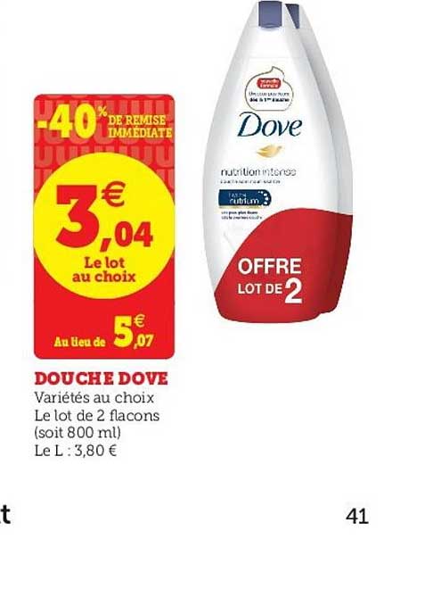 Douche Dove -40% De Remise Immédiate