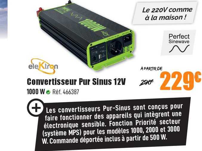 elektron convertisserur pur sinus 12 v