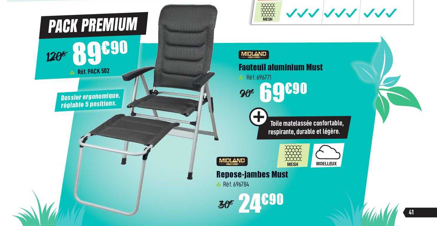 fauteuil aluminium must midland repose jambes must midland