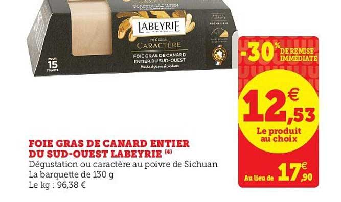 foie gras de canard entier du sud-ouest labeyrie