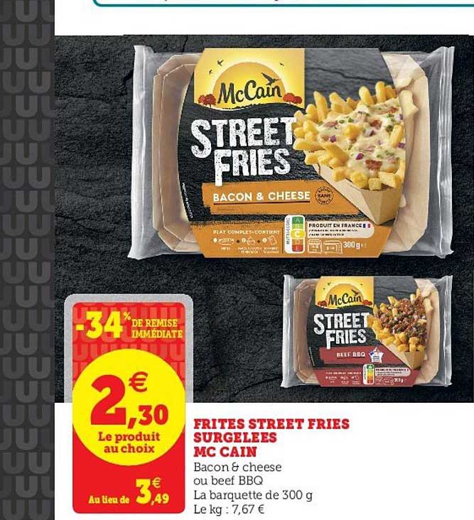frites street fries surgelées mc cain