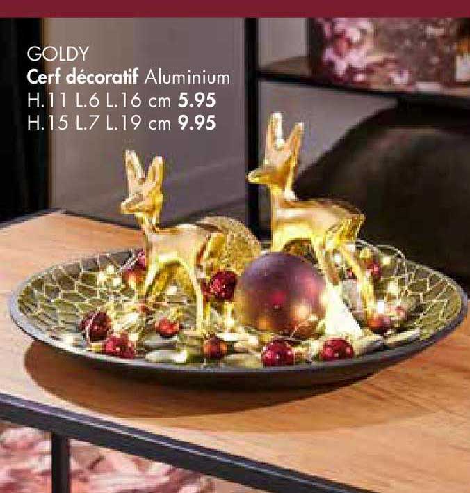 goldy cerf décoratif aluminium