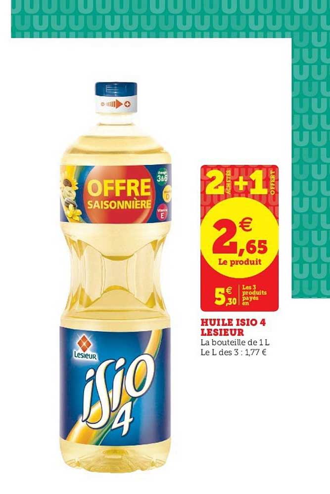 Huile Isio 4 Lesieur 2 Achetés+1 Offert