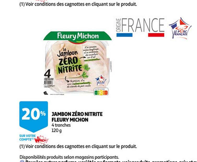 jambon zéro nitrite fleury michon