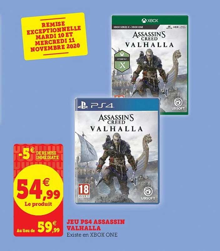jeu ps4 assassin valhalla