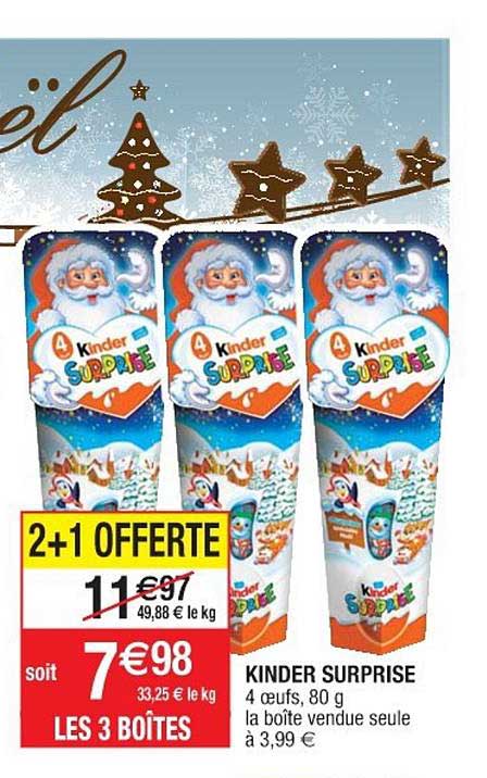 kinder suprise 2+1 offerte