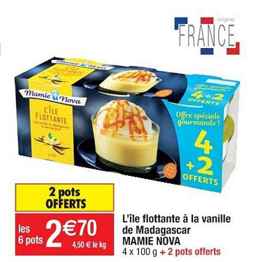 l'île flottante à la vanille de madagascar mamie nova